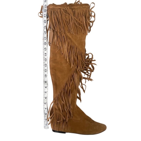 Suede Knee High Riding Style Boots "URI" Camel Womens 6 Sam Edelman Rockabilly - Picture 5 of 13
